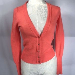 J.Crew sz S Dulphine Cardigan Sweater Melon Alpaca
